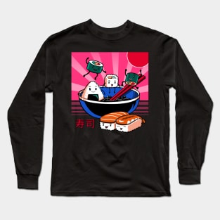 Sushi Retro Fun Long Sleeve T-Shirt